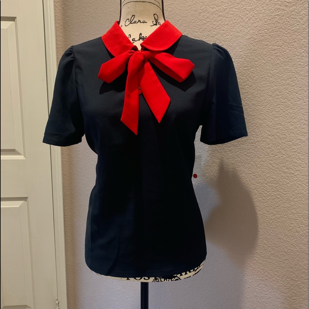 Positive First Impressions Tie-Neck Blouse
